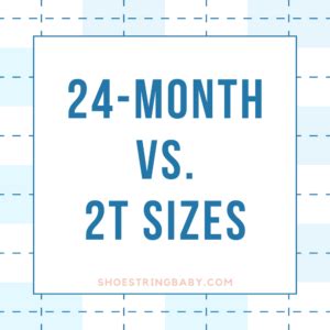 2t or 24 months - "The biggest difference between size 24 months and 2T is the style," says Jessica Herman, director of customer experience at the children's clothing subscription service, KIDBOX. "Size 2T typically is more mature toddler styles, where size 24 months has more babyish clothes, such as onesies, particularly geared toward kids who are still ...